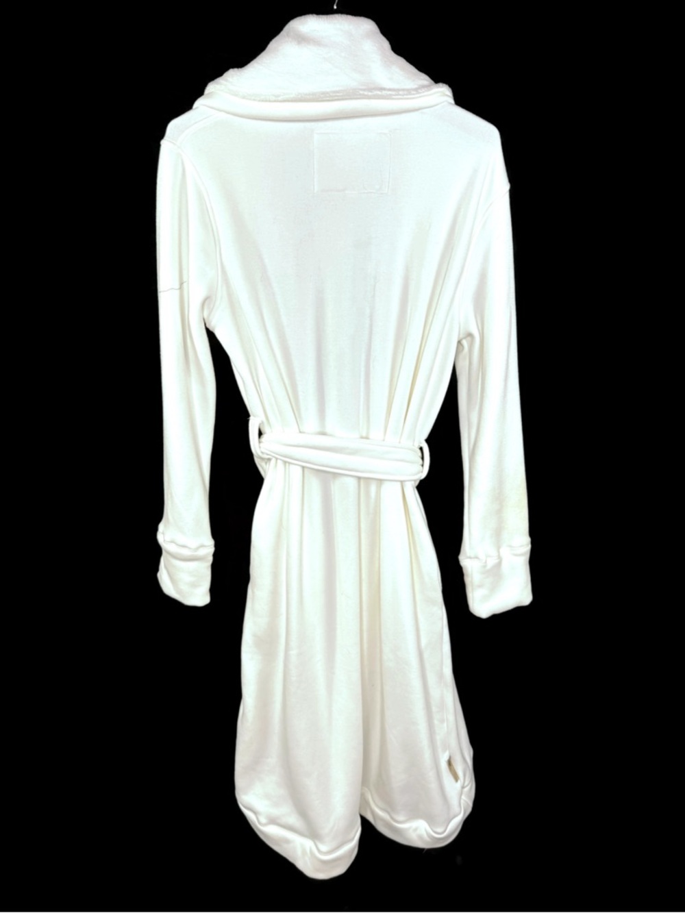 UGG Cream Plush Shawl-Collar Wrap Robe with Belt - Picture 3 of 9